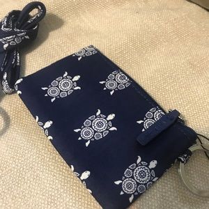Vera Bradley Zip ID Case & Lanyard in Sea Turtles